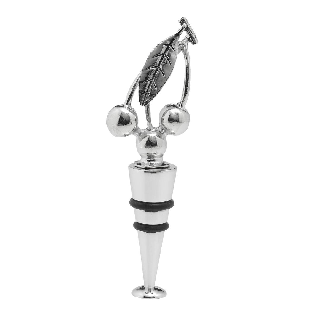 Wine Things Cherry Zinc Bottle Stopper
