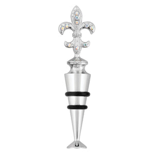 Wine Things Crystal Fleur-de-lis Wine Bottle Stopper