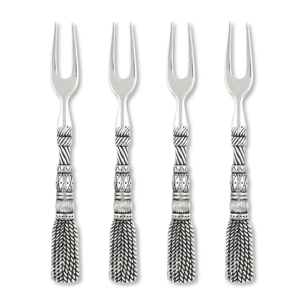 Supreme Zinc 4-Piece Tassel Demi Fork Set