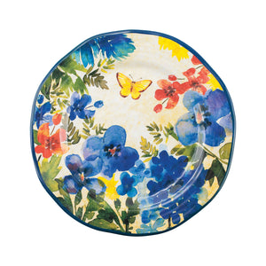 Gourmet Art 12-Piece Butterfly Floral Melamine Dinnerware Set