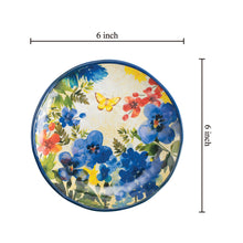 Load image into Gallery viewer, Gourmet Art 4-Piece Butterfly Floral 6&quot; Melamine Plate