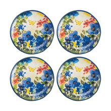 Load image into Gallery viewer, Gourmet Art 4-Piece Butterfly Floral 6&quot; Melamine Plate