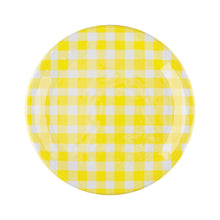 Load image into Gallery viewer, Gourmet Art 12-Piece Gingham Melamine Dinnerware Set, Yellow
