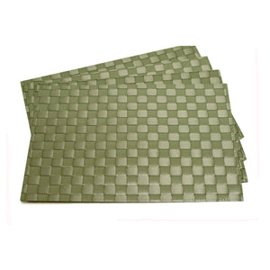 Gourmet Art 4-Piece PP Placemat, Sage Green