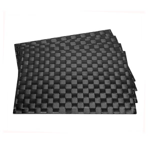 Gourmet Art 4-Piece PP Placemat, Black