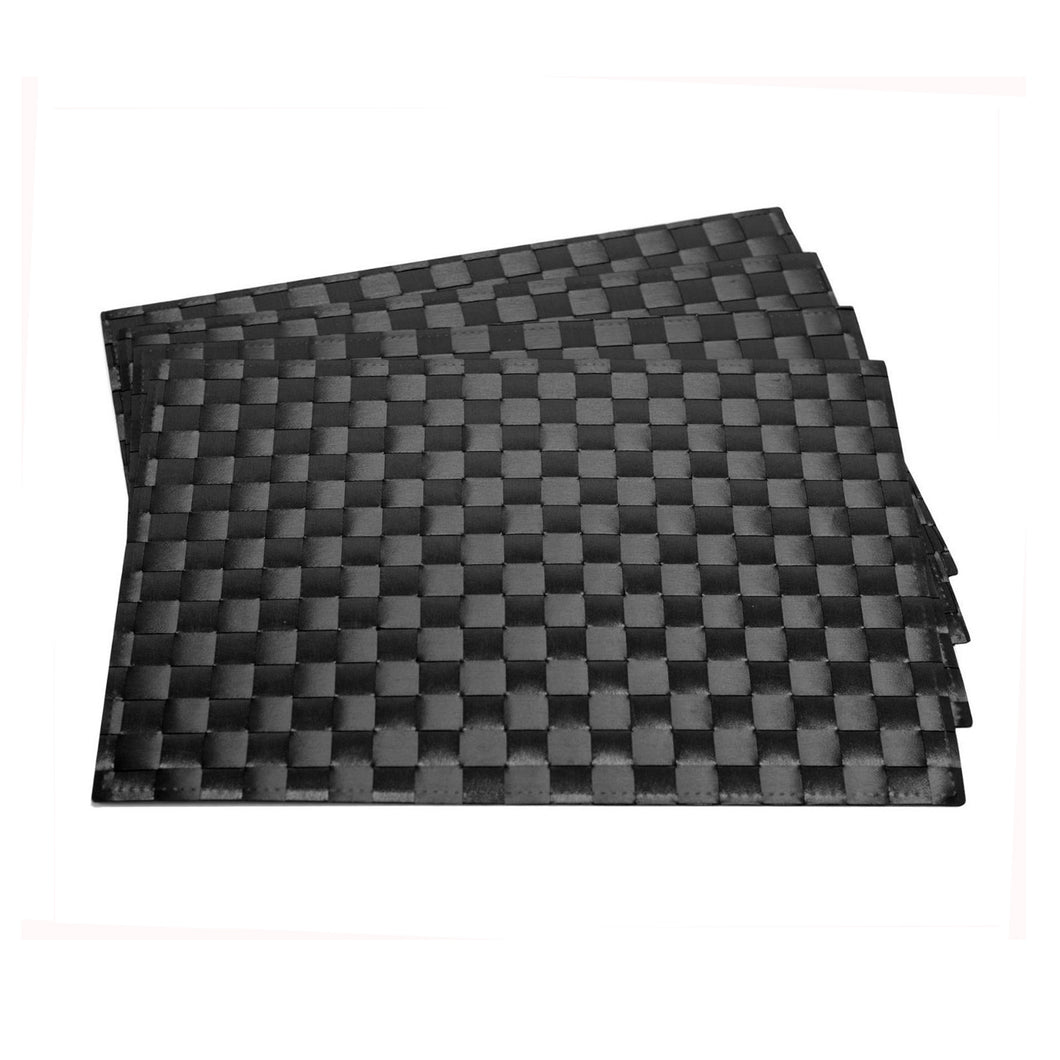 Gourmet Art 4-Piece PP Placemat, Black