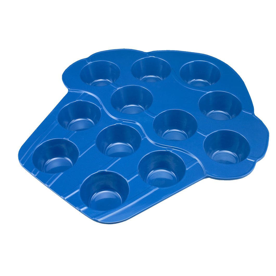 Gourmet Art Melamine 12 Cups Cupcake Serving Tray, Blue