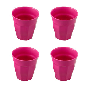 Gourmet Art 4-Piece Melamine 9 oz. Cup Hot Pink