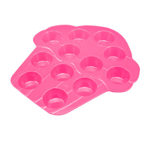 Gourmet Art Melamine 12 Cups Cupcake Serving Tray, Hot Pink