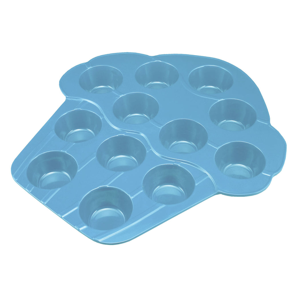 Gourmet Art Melamine 12 Cups Cupcake Serving Tray, Sky Blue