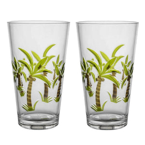 Gourmet Art 2-Piece Palm Tree Acrylic DOF Tumbler, 24 oz.