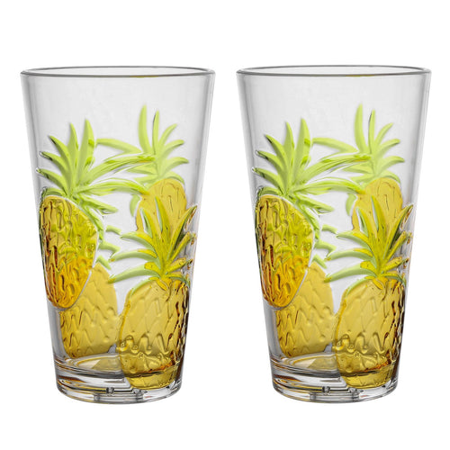 Gourmet Art 2-Piece Pineapple Acrylic DOF Tumbler, 24 oz.