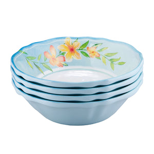 Gourmet Art 4-Piece Flamingo Melamine 7" Bowl