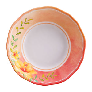 Gourmet Art 4-Piece Hibiscus Melamine 7" Bowl