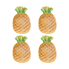 Load image into Gallery viewer, Gourmet Art 4-Piece Pineapple Melamine 10 3/4 Plate