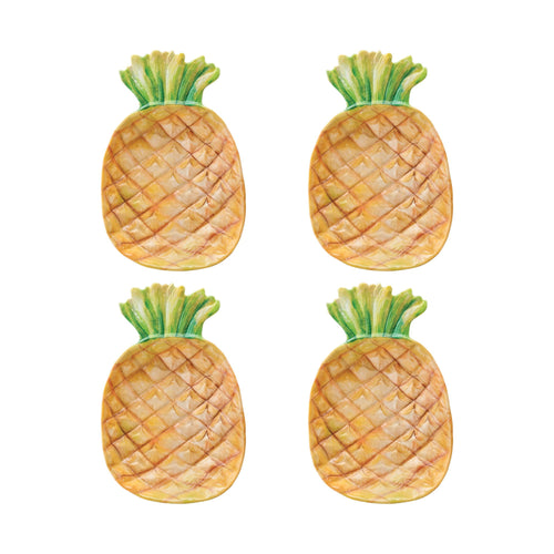 Gourmet Art 4-Piece Pineapple Melamine 10 3/4 Plate