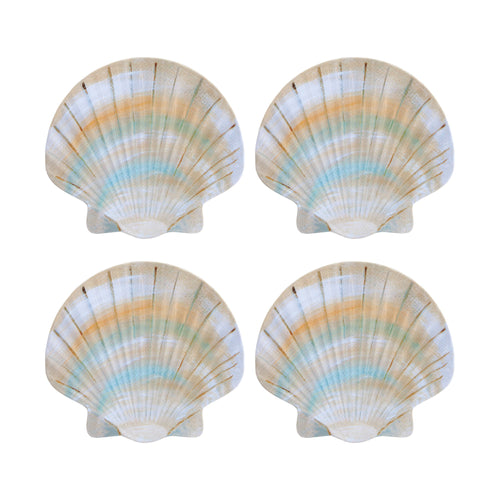 Gourmet Art 4-Piece Scallop Melamine 9 Plate
