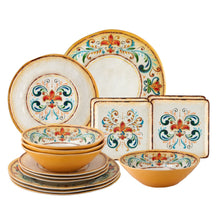 Load image into Gallery viewer, Gourmet Art 16-Piece Tuscany Melamine Dinnerware Set
