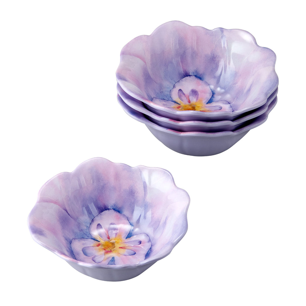 Gourmet Art 4-Piece Floral Melamine 6 3/4