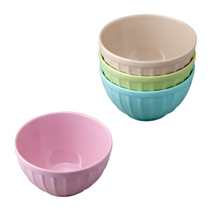 Gourmet Art 4-Piece Ribbed Melamine Ice Cream Bowl