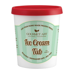 Gourmet Art Ice Cream Tub, Red