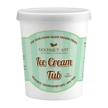 Load image into Gallery viewer, Gourmet Art Ice Cream Tub, White