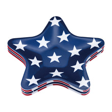 Load image into Gallery viewer, Gourmet Art 4-Piece Patriotic Star Melamine 8&quot; Plate