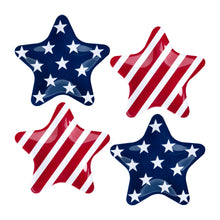 Load image into Gallery viewer, Gourmet Art 4-Piece Patriotic Star Melamine 8&quot; Plate