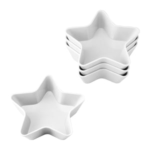Gourmet Art 4-Piece Patriotic Star Melamine 5 1/2" Bowl, White