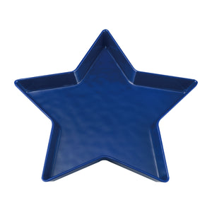 Gourmet Art Patriotic Star Melamine 11 1/4" Plate, Blue