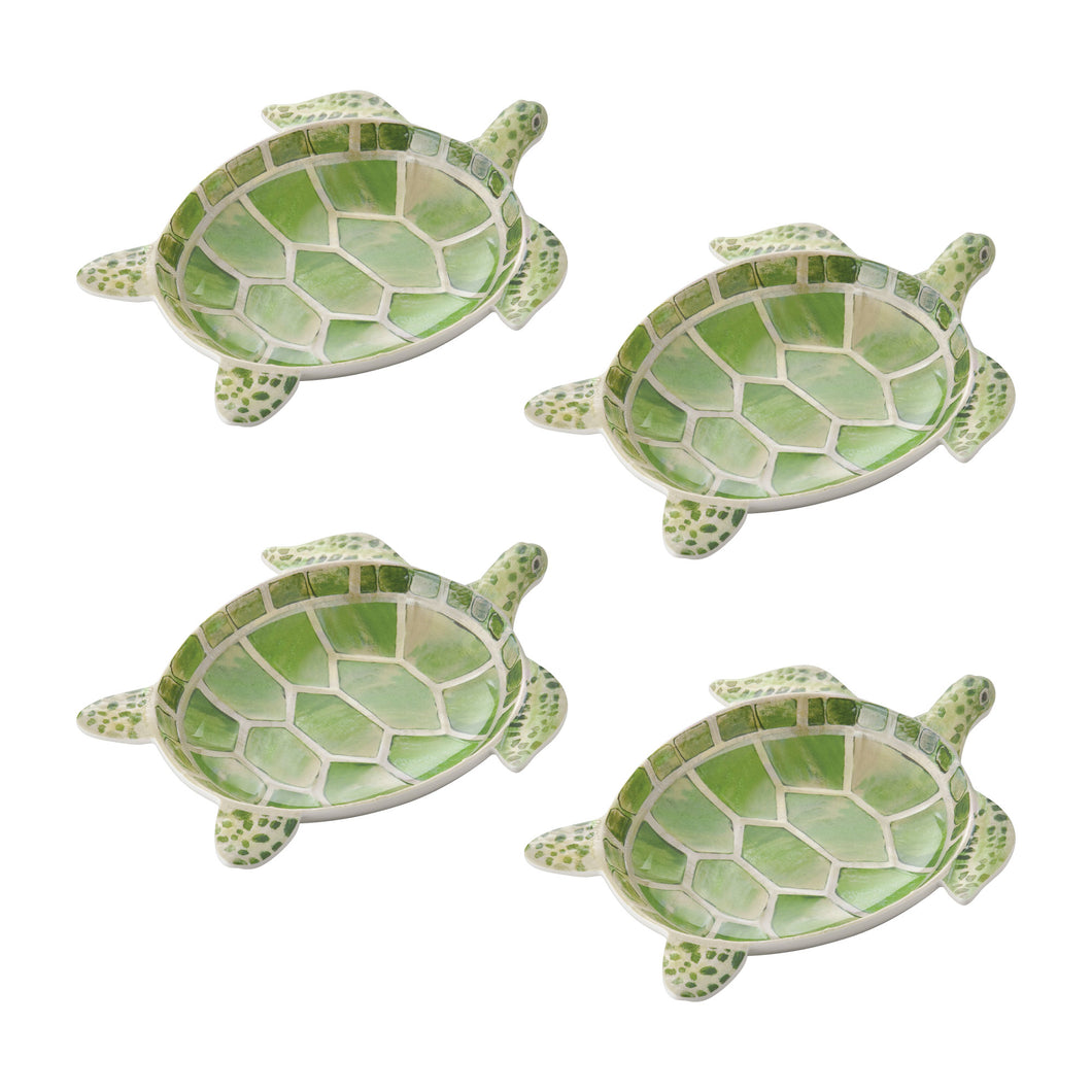 Gourmet Art 4-Piece Turtle Melamine 9 3/4