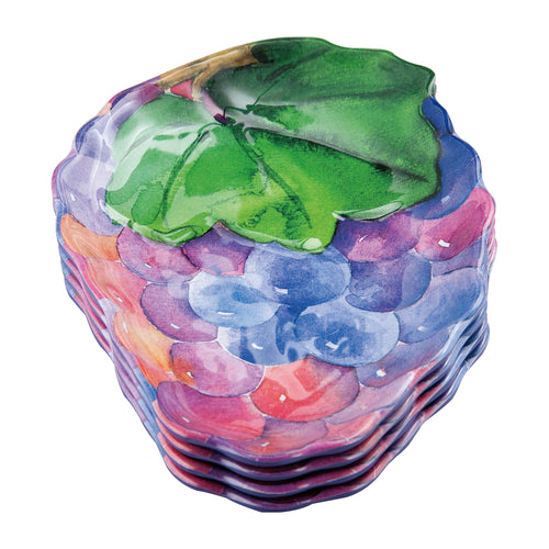 Gourmet Art 4-Piece Grape Melamine 8