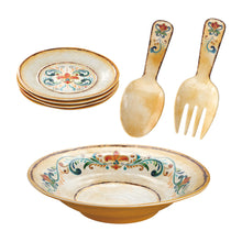 Load image into Gallery viewer, Gourmet Art 7-Piece Tuscany Melamine Salad Serveware Set
