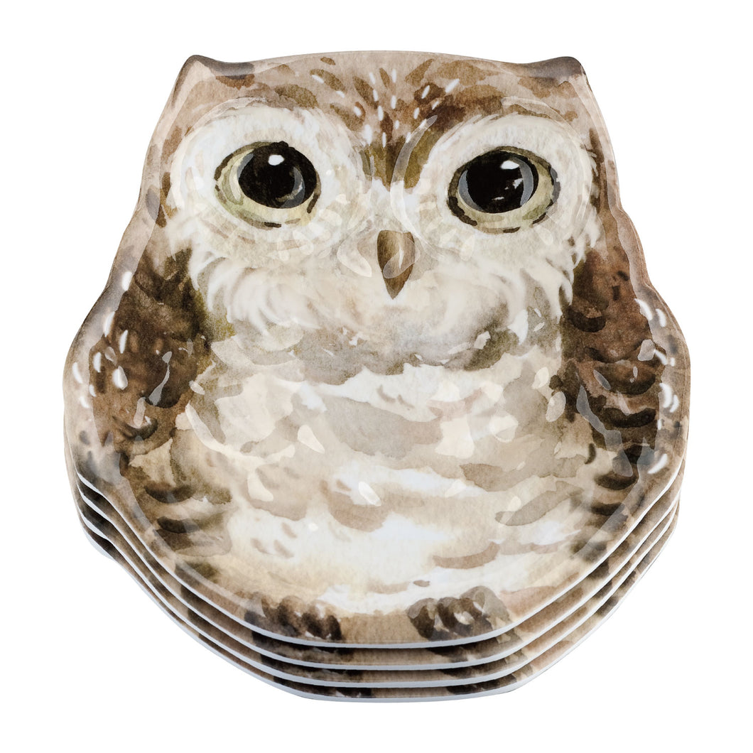 Gourmet Art 4-Piece Owl Melamine 9