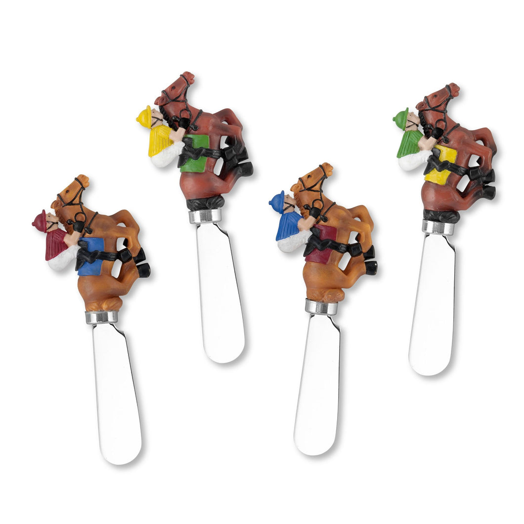 Mr. Spreader 4-Piece Derby Resin Cheese Spreader, Assorted