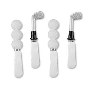 Mr. Spreader 4-Piece Golf Resin Cheese Spreader, Assorted