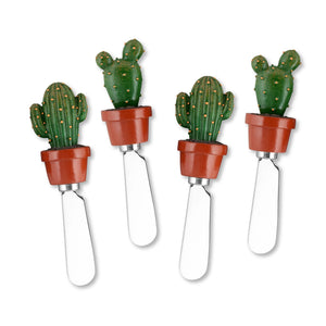 Mr. Spreader 4-Piece Cactus Resin Cheese Spreader