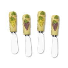 Load image into Gallery viewer, Mr. Spreader 4-Piece Antique Grapes Ivory Resin Cheese Spreader