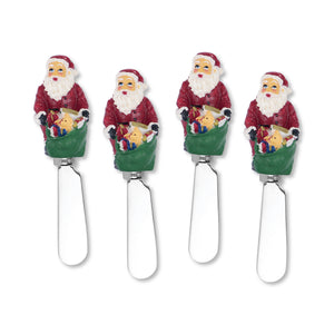Mr. Spreader 4-Piece Santa Claus Resin Cheese Spreader