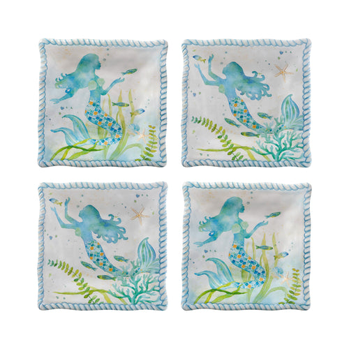 Gourmet Art 4-Piece Mermaid Melamine 6
