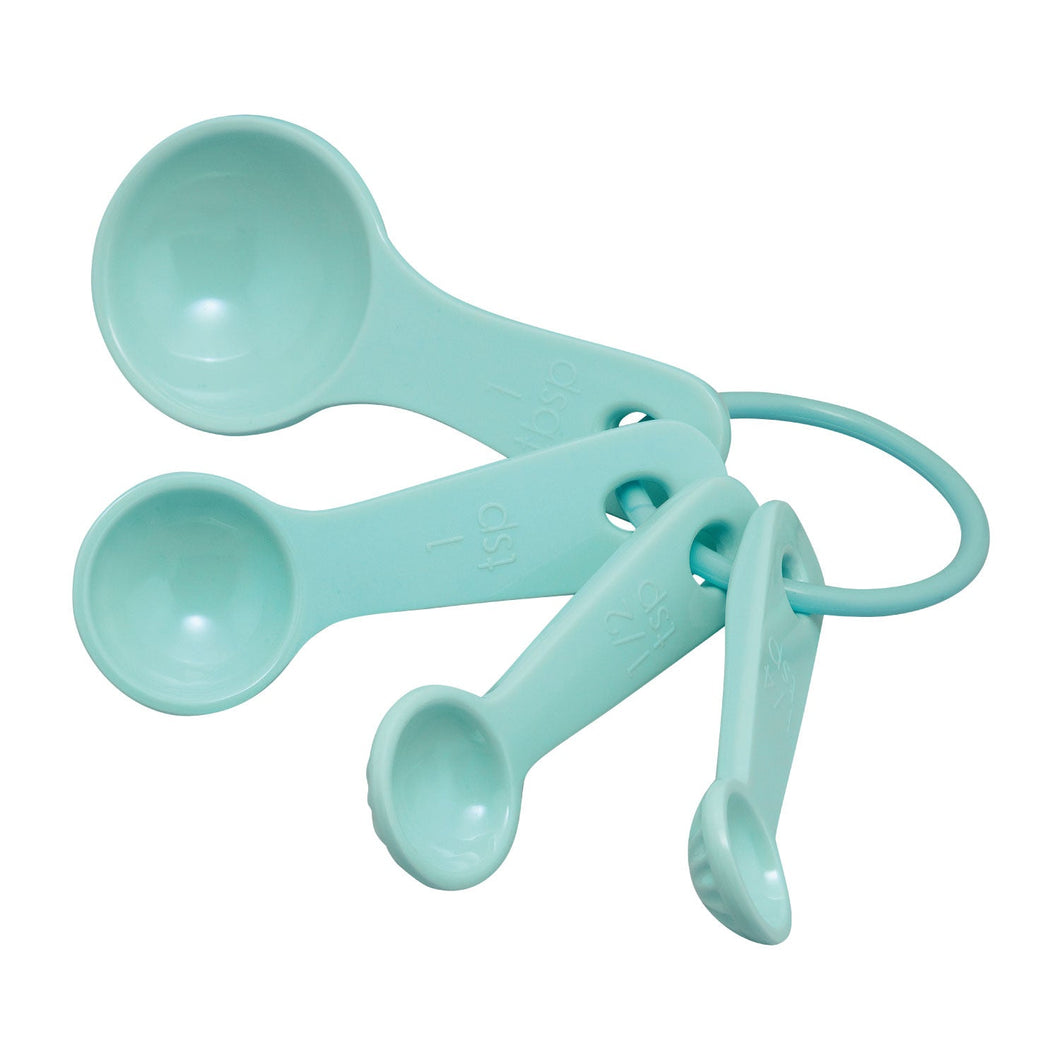 Gourmet Art 4-Piece Latte Melamine Measuring Spoon, Blue