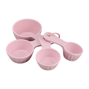 Gourmet Art 4-Piece Latte Melamine Measuring Cup, Pink
