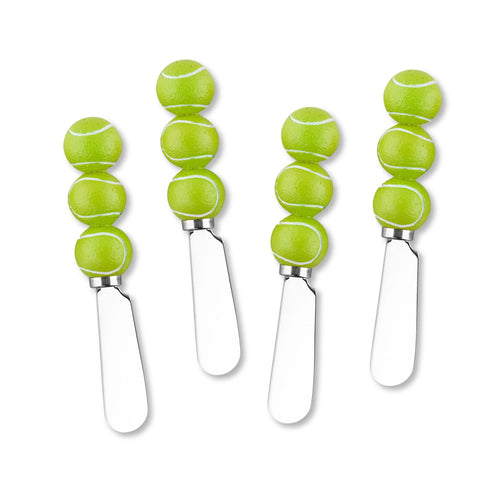 Mr. Spreader 4-Piece Tennis Ball Resin Cheese Spreader