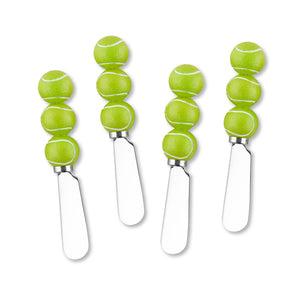 Mr. Spreader 4-Piece Tennis Ball Resin Cheese Spreader
