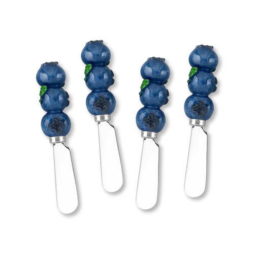 Mr. Spreader 4-Piece Blueberry Resin Cheese Spreader