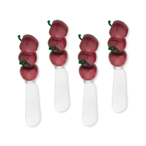 Mr. Spreader 4-Piece Cherry Resin Cheese Spreader
