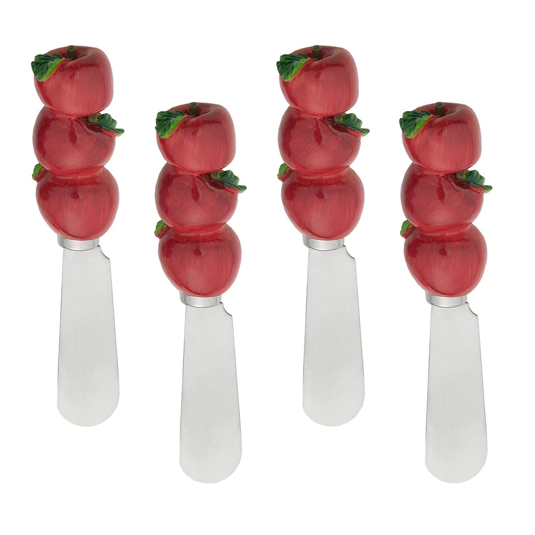 Mr. Spreader 4-Piece Apple Resin Cheese Spreader