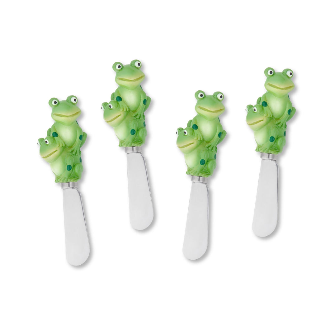 Mr. Spreader 4-Piece Frogs Resin Cheese Spreader