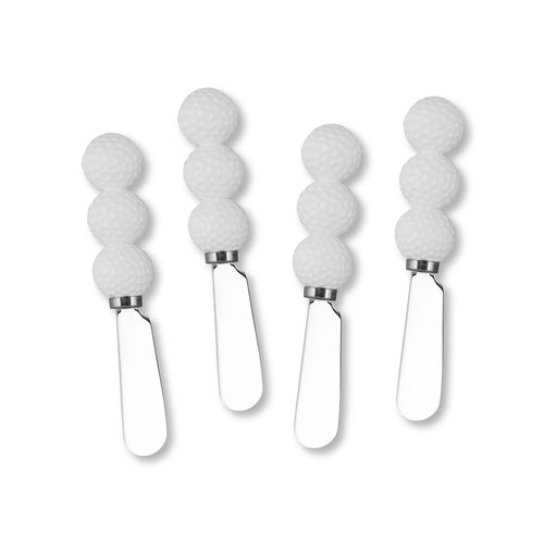 Mr. Spreader 4-Piece Golf Ball Resin Cheese Spreader