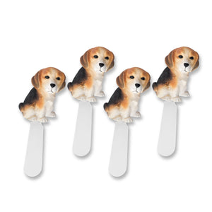 Mr. Spreader 4-Piece Beagle Dog Resin Cheese Spreader